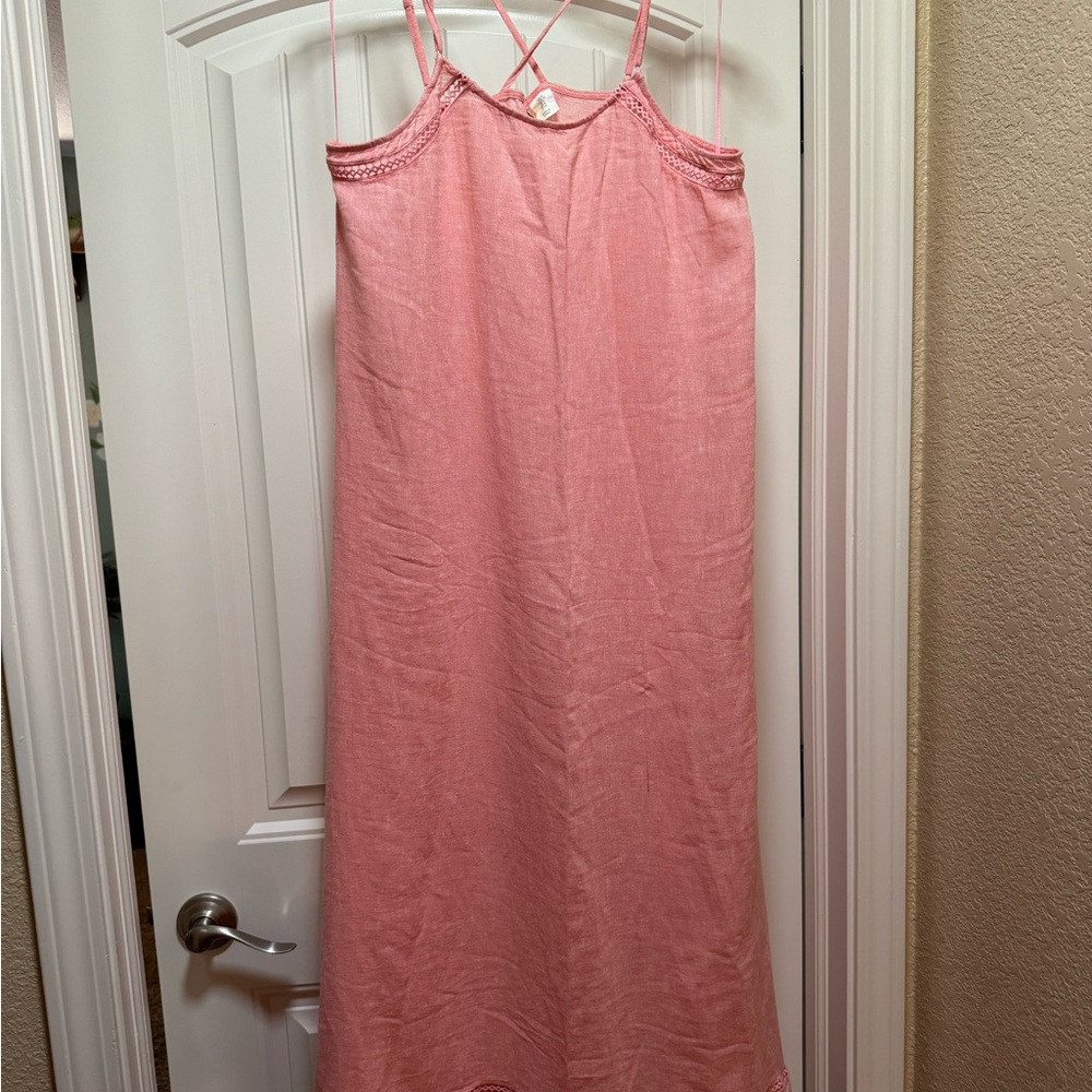 C&C California Linen Light coral Sleeveless Dress
